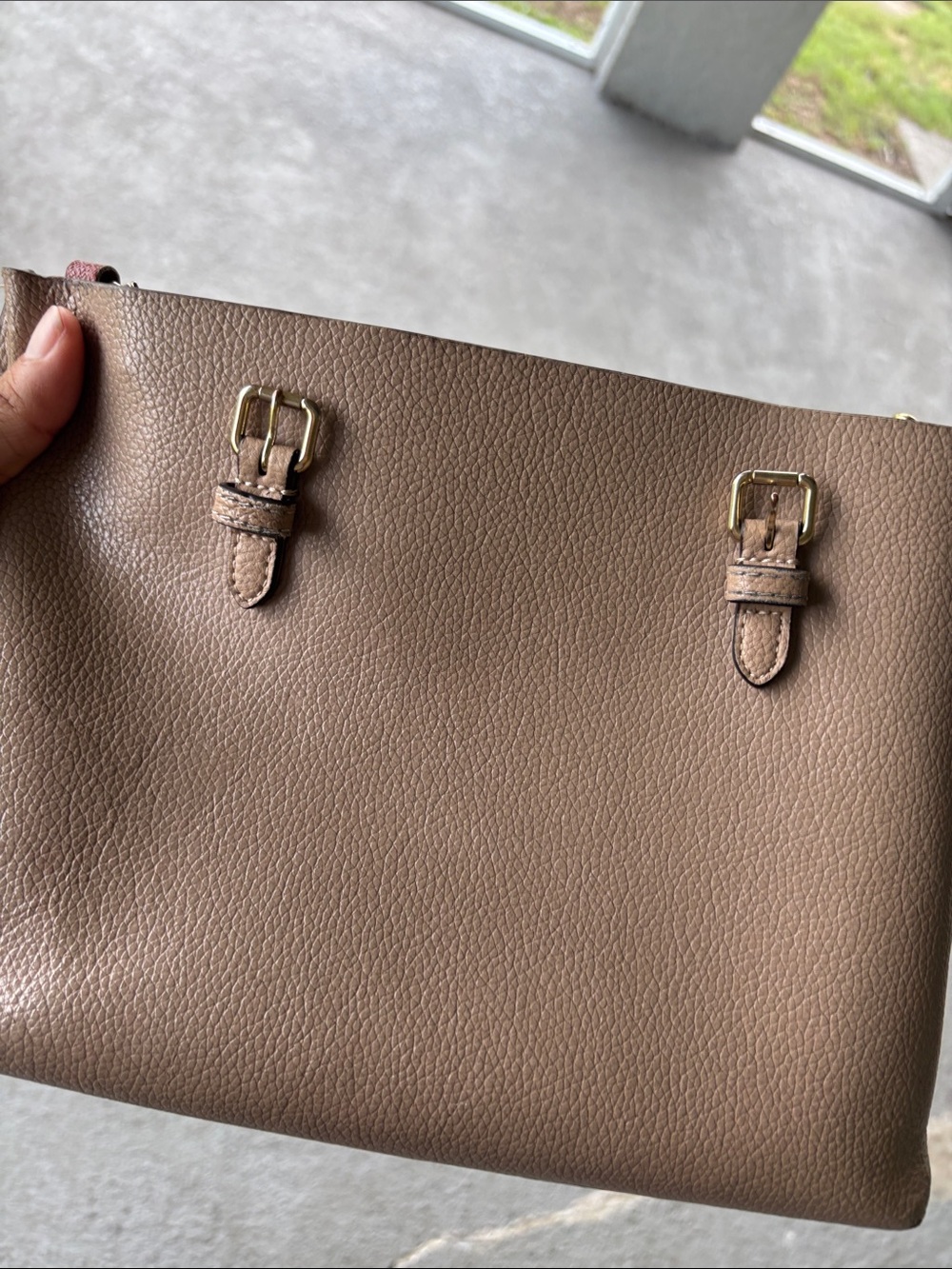 Coach Pebbled Leather Shoulder Bag in Beige Plus Wallet - Picture 6 of 16